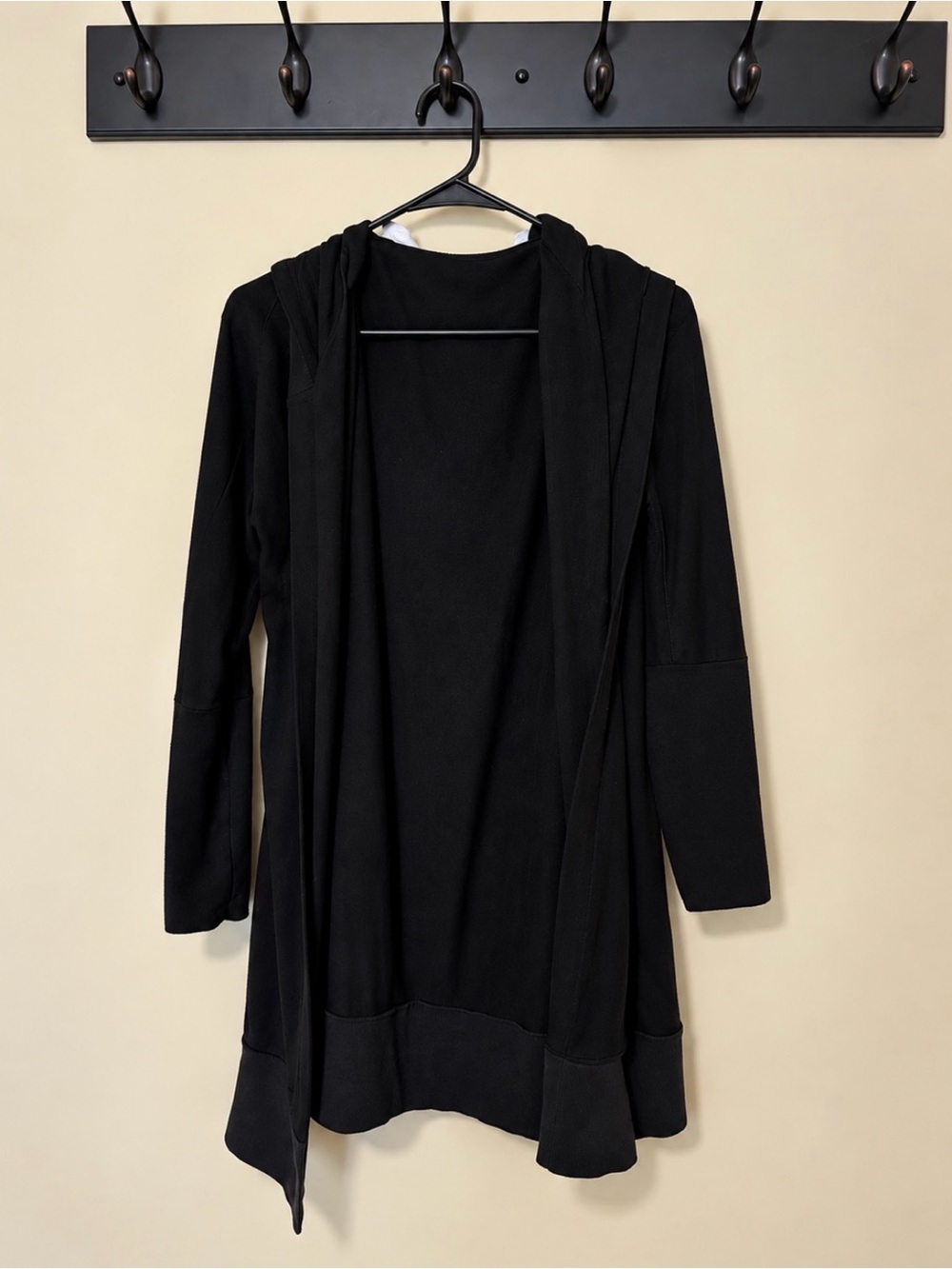 Soma Black Open-Front Hooded Cardigan